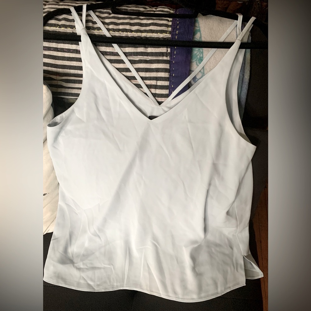 Powder Blue V-neck Topshop Camisole Tank Top